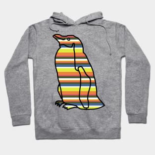 70s Colors Stripes Penguin Hoodie